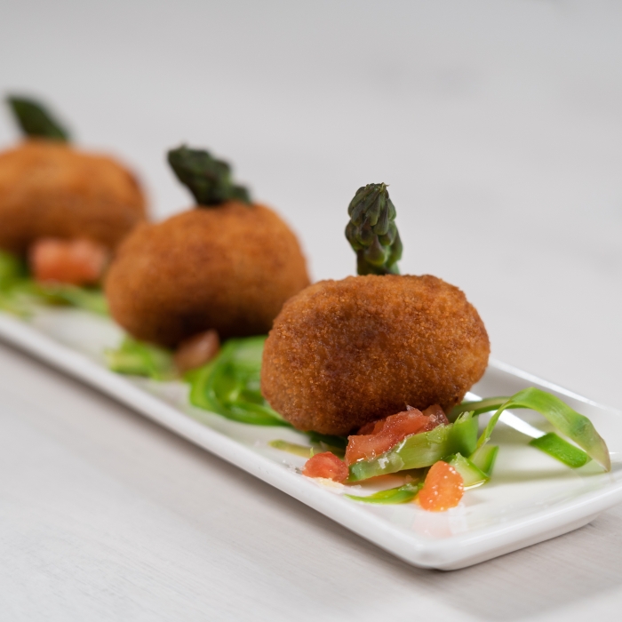 Iberico Croquettes with Green Asparagus