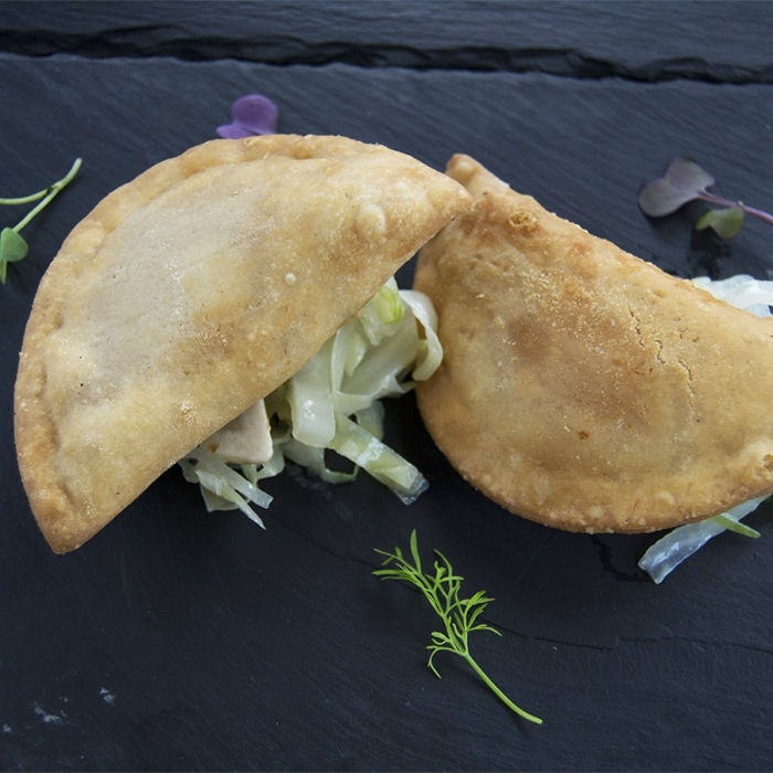 Tuna Empanadillas with Sautéed Cabbage
