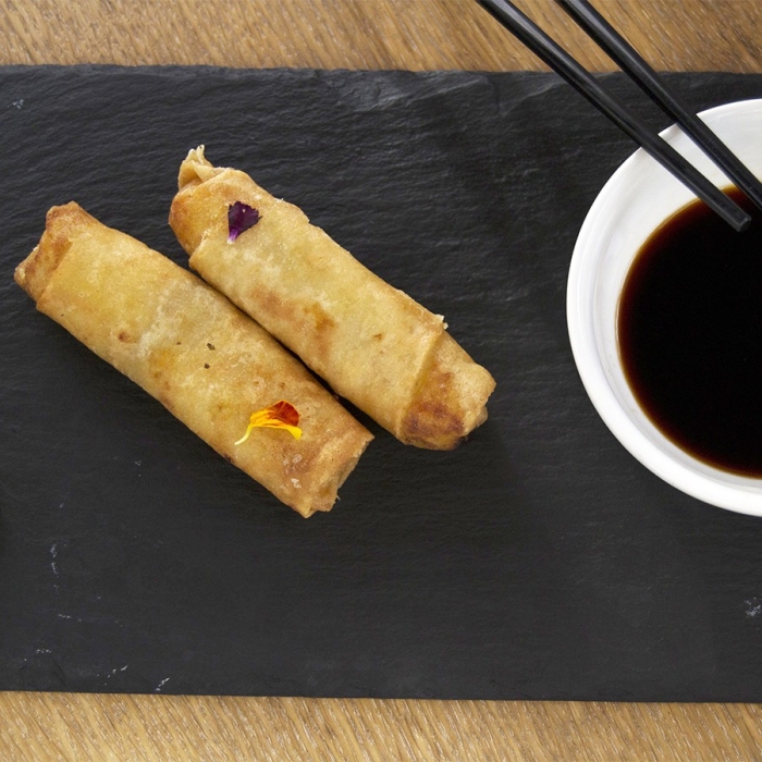 Spring Roll with Soy and Wasabi