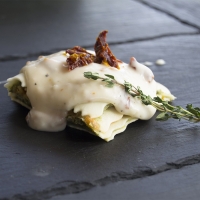 Vegetable Lasagna with Dried Tomato Bechamel Sauce