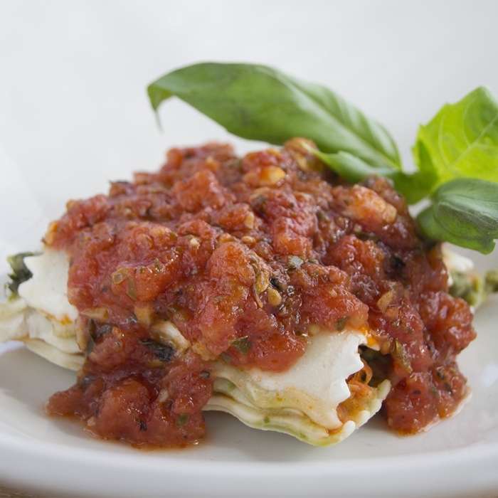 Vegetable Lasagna with Tomato Basil Sauce