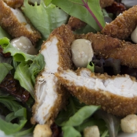 Caesar Salad with Marinated Chicken Tenderloin