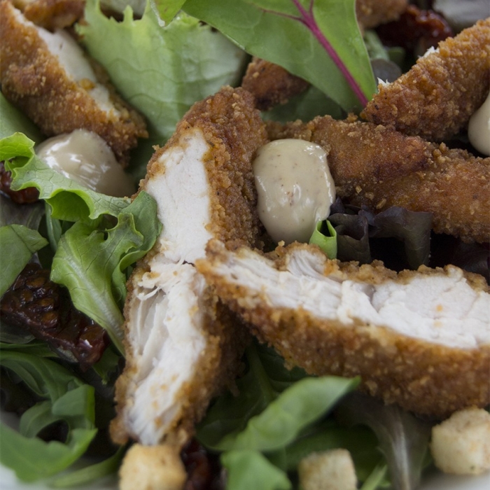 Caesar Salad with Marinated Chicken Tenderloin