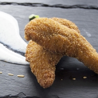 Chicken Strip with Chipotle Mayonnaise and Yogurt Sauce